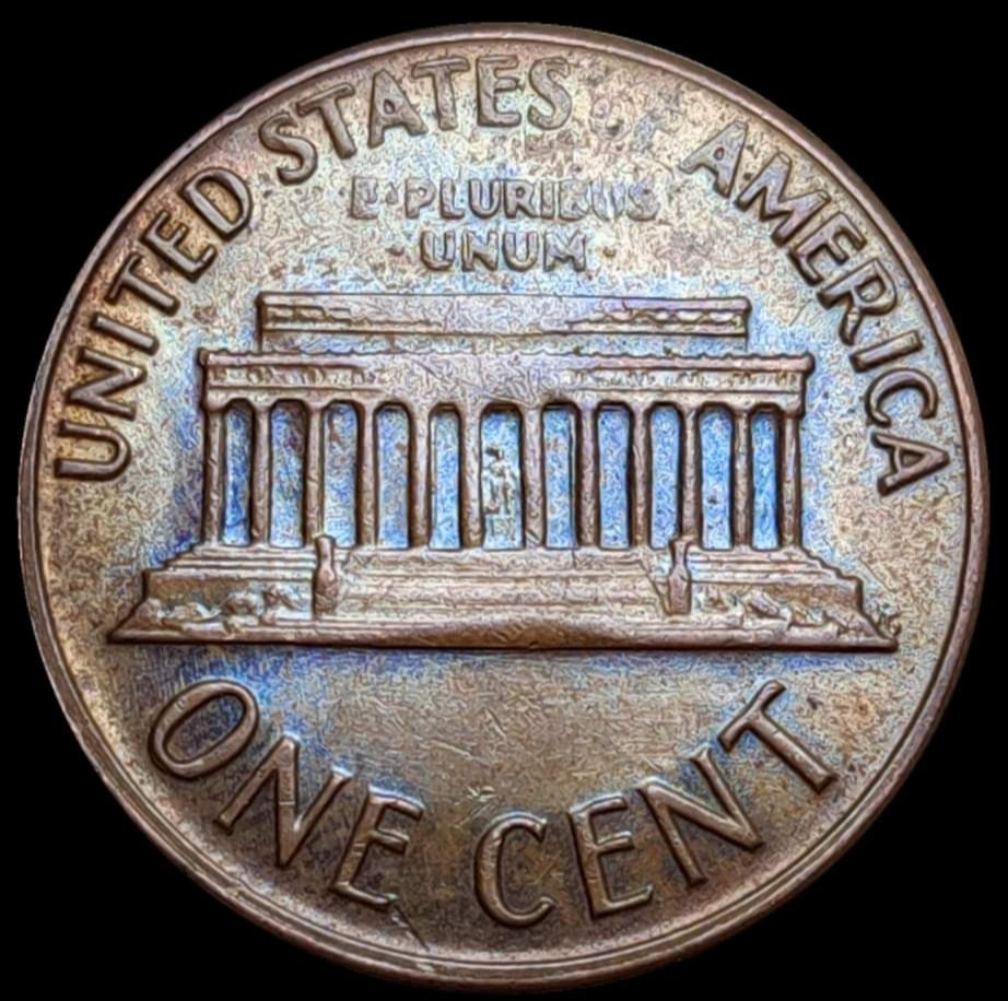 One-Cent-1972-D-USA-/-Over-Polished-Die